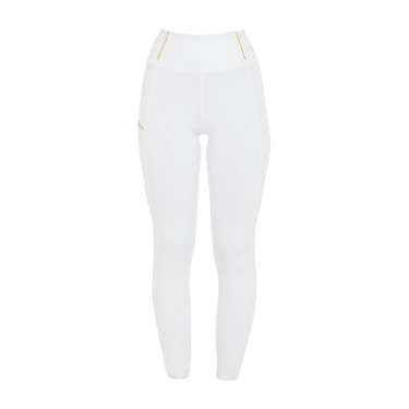 Leggings da donna Equestro leggeri a taglio slim Bianco Leggings da donna Equestro leggeri a taglio slim Bianco