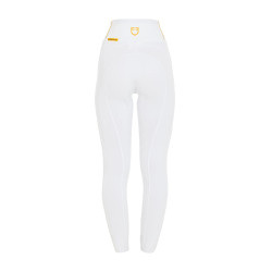 Leggings da donna Equestro leggeri a taglio slim Bianco Leggings da donna Equestro leggeri a taglio slim Bianco
