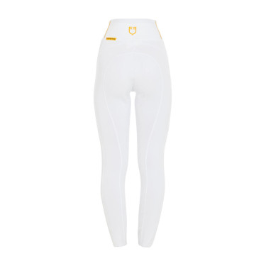 Leggings da donna Equestro leggeri a taglio slim Bianco Leggings da donna Equestro leggeri a taglio slim Bianco