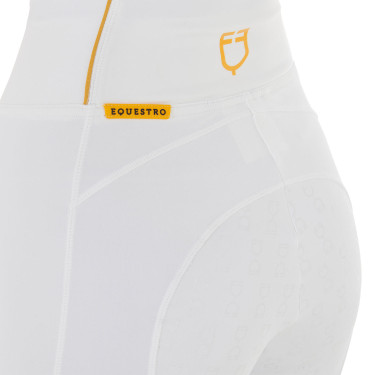 Leggings da donna Equestro leggeri a taglio slim Bianco Leggings da donna Equestro leggeri a taglio slim Bianco