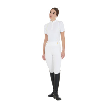 Leggings da donna Equestro leggeri a taglio slim Bianco Leggings da donna Equestro leggeri a taglio slim Bianco