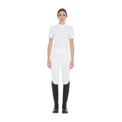 Leggings da donna Equestro leggeri a taglio slim Bianco Leggings da donna Equestro leggeri a taglio slim Bianco