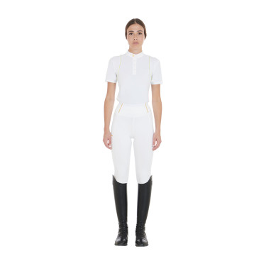 Leggings da donna Equestro leggeri a taglio slim Bianco Leggings da donna Equestro leggeri a taglio slim Bianco