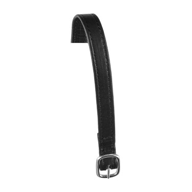 Cinghie per speroni in doppia pelle con fibbia silver Equestro Nero