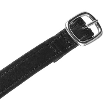 Cinghie per speroni in doppia pelle con fibbia silver Equestro Nero