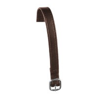 Cinghie per speroni in doppia pelle con fibbia silver Equestro Marrone scuro