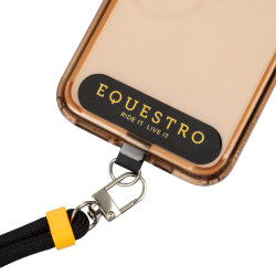 Laccetto regolabile Equestro per telefono cellulare Nero / giallo