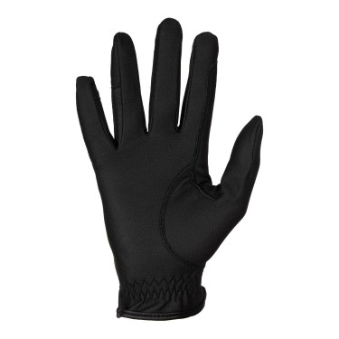 Guanti unisex Equestro in pelle sintetica con chiusura a strappo Nero Guanti unisex Equestro in pelle sintetica con chiusura a strappo Nero