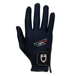 Guanti in tessuto tecnico Equestro X FISE Blazer marine Blu marino