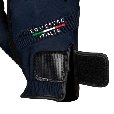 Guanti in tessuto tecnico Equestro X FISE Blazer marine Blu marino Guanti in tessuto tecnico Equestro X FISE Blazer marine Blu marino