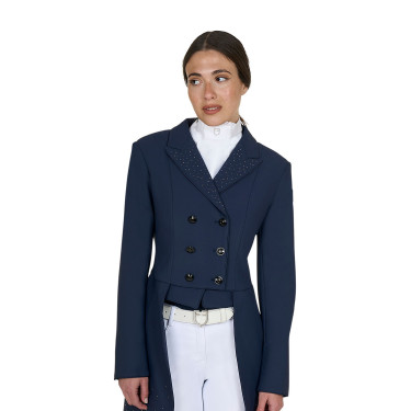 Frac da donna Equestro in tessuto tecnico con strass Blazer marine Blu marino