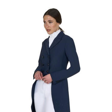 Frac da donna Equestro in tessuto tecnico con strass Blazer marine Blu marino