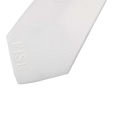 Cravatta da concorso Equestro x FISE con logo ricamato Bianco Cravatta da concorso Equestro x FISE con logo ricamato Bianco