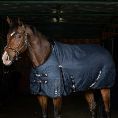 Coperta da esterno Equestro Nevada 250 g in tessuto ripstop Marina Blu marino Coperta da esterno Equestro Nevada 250 g in tessuto ripstop Marina Blu marino