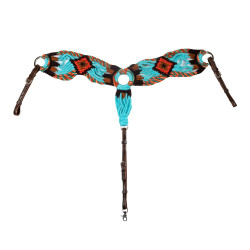 Pettorale western Pool’s Rope Waves Naturale Marrone