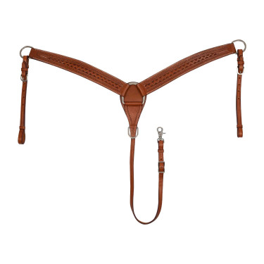 Pettorale western McBryan border stamp Nocciola Marrone