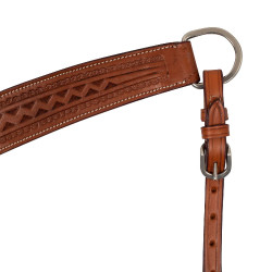 Pettorale western McBryan border stamp Nocciola Marrone
