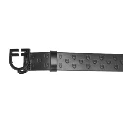 Cintura Equestro in pelle nera con fibbia con logo Nero Cintura Equestro in pelle nera con fibbia con logo Nero