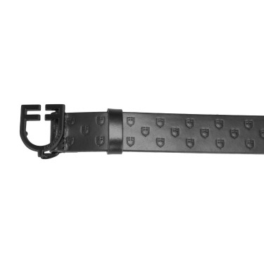 Cintura Equestro in pelle nera con fibbia con logo Nero Cintura Equestro in pelle nera con fibbia con logo Nero