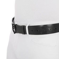 Cintura Equestro in pelle nera con fibbia con logo Nero Cintura Equestro in pelle nera con fibbia con logo Nero