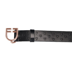 Cintura Equestro in pelle nera con fibbia rose gold Nero Cintura Equestro in pelle nera con fibbia rose gold Nero