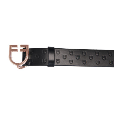 Cintura Equestro in pelle nera con fibbia rose gold Nero Cintura Equestro in pelle nera con fibbia rose gold Nero