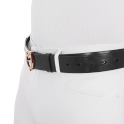 Cintura Equestro in pelle nera con fibbia rose gold Nero Cintura Equestro in pelle nera con fibbia rose gold Nero
