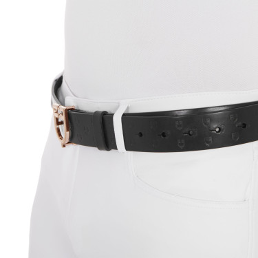 Cintura Equestro in pelle nera con fibbia rose gold Nero Cintura Equestro in pelle nera con fibbia rose gold Nero