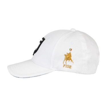 Cappellino unisex Equestro x FISE Bianco Cappellino unisex Equestro x FISE Bianco