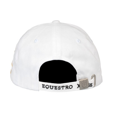 Cappellino unisex Equestro x FISE Bianco Cappellino unisex Equestro x FISE Bianco