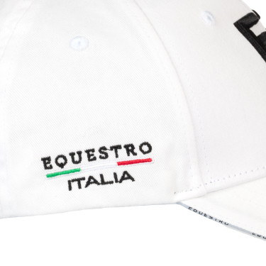 Cappellino unisex Equestro x FISE Bianco Cappellino unisex Equestro x FISE Bianco