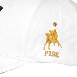 Cappellino unisex Equestro x FISE Bianco Cappellino unisex Equestro x FISE Bianco