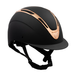 Casco unisex Equestro Apocalypse con calotta opaca EN 1384-2023 Nero / oro rosa