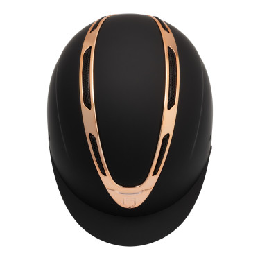 Casco unisex Equestro Apocalypse con calotta opaca EN 1384-2023 Nero / oro rosa