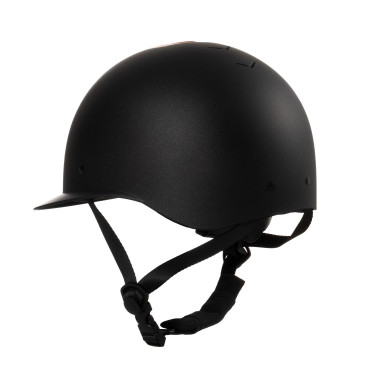 Casco da donna Equestro con visiera larga omologato EN 1384-2023 Nero / oro rosa Casco da donna Equestro con visiera larga omologato EN 1384-2023 Nero / oro rosa