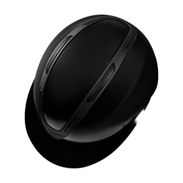 Casco da donna Equestro Apocalypse con calotta lucida omologato EN 1384-2023 Nero / nero