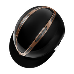 Casco da donna Equestro Apocalypse con calotta lucida omologato EN 1384-2023 Nero / oro rosa