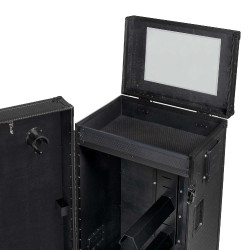 Armadio selleria Equestro in metallo nero 65×62×138 cm Nero lucido
