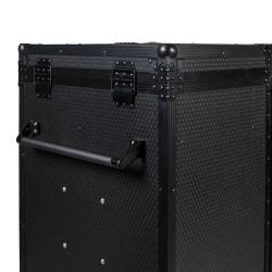 Armadio selleria Equestro in metallo nero 65×62×138 cm Nero lucido