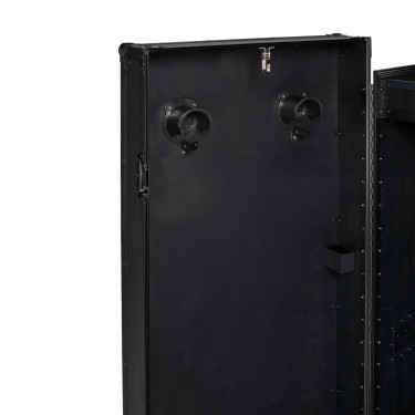 Armadio selleria Equestro in metallo nero 65×62×138 cm Nero F026