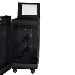 Armadio selleria Equestro in metallo nero 65×62×138 cm Nero F026