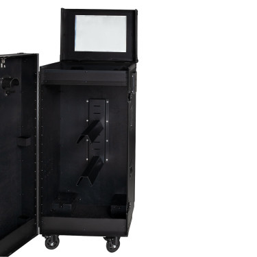 Armadio selleria Equestro in metallo nero 65×62×138 cm Nero F026