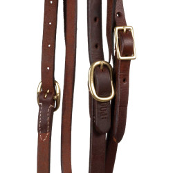 Briglia western Pool’s Browband Tie Ends Oliato Marrone