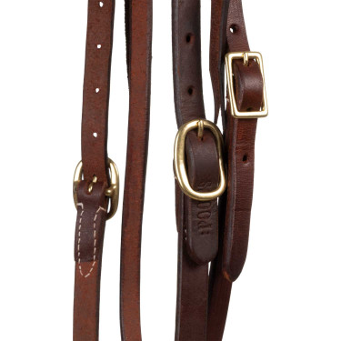 Briglia western Pool’s Browband Tie Ends Oliato Marrone