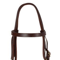 Briglia western Pool’s Browband Tie Ends Oliato Marrone