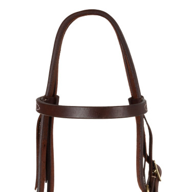 Briglia western Pool’s Browband Tie Ends Oliato Marrone