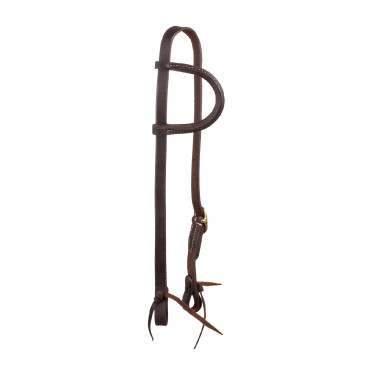 Testiera western Lakota One Ear Oliato Marrone