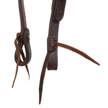 Testiera western Lakota One Ear Oliato Marrone