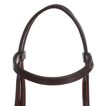 Briglia western Lakota con fibbie decorative in argento Oliato Marrone