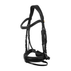 Filet con testiera anatomica Equestro con capezzina imbottita Nero